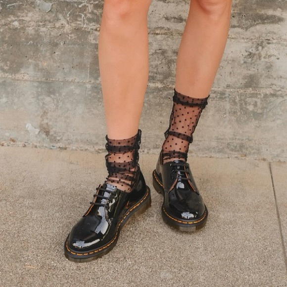 Dr. Martens Women’s SZ.8 Black  Patent Leather 1461  Oxford 3 Eye Shoes New - Picture 14 of 14